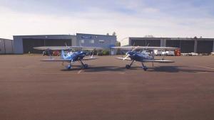 Planes parked at Scappoose airport