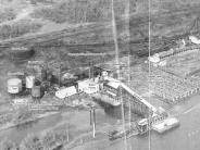 Historical photo of old wood treatment site